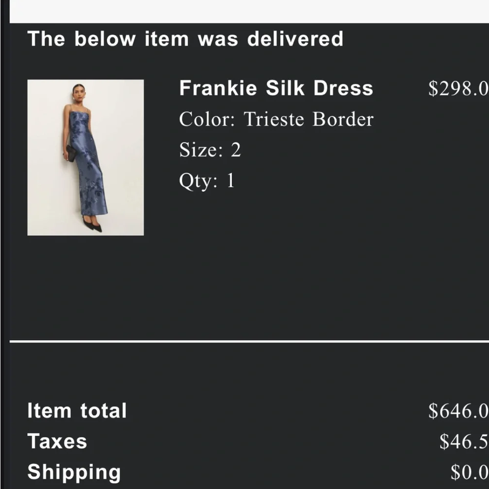 Frankie Silk Dress Reformation - Picture 3 of 3